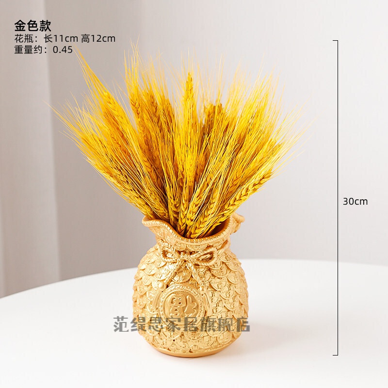 萦娪麦穗干花 干花花束客厅摆设 小摆件精致 假花束大麦干花花束客厅