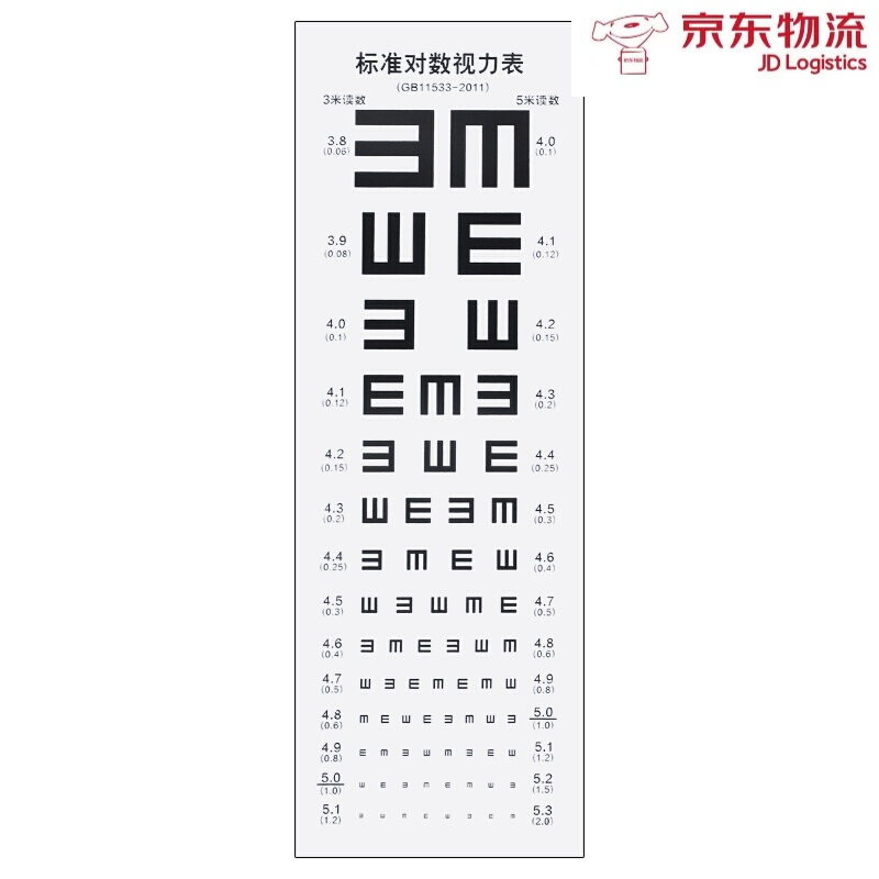 国标对数视力表 视力表挂图标准儿童家用卡通版e字c型视力测试 新版e