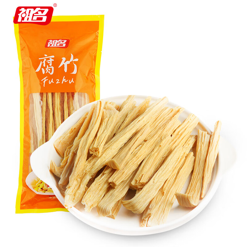 祖名干腐竹豆皮涮火鍋食材響鈴卷油豆皮干貨半成品無(wú)添加200g/袋