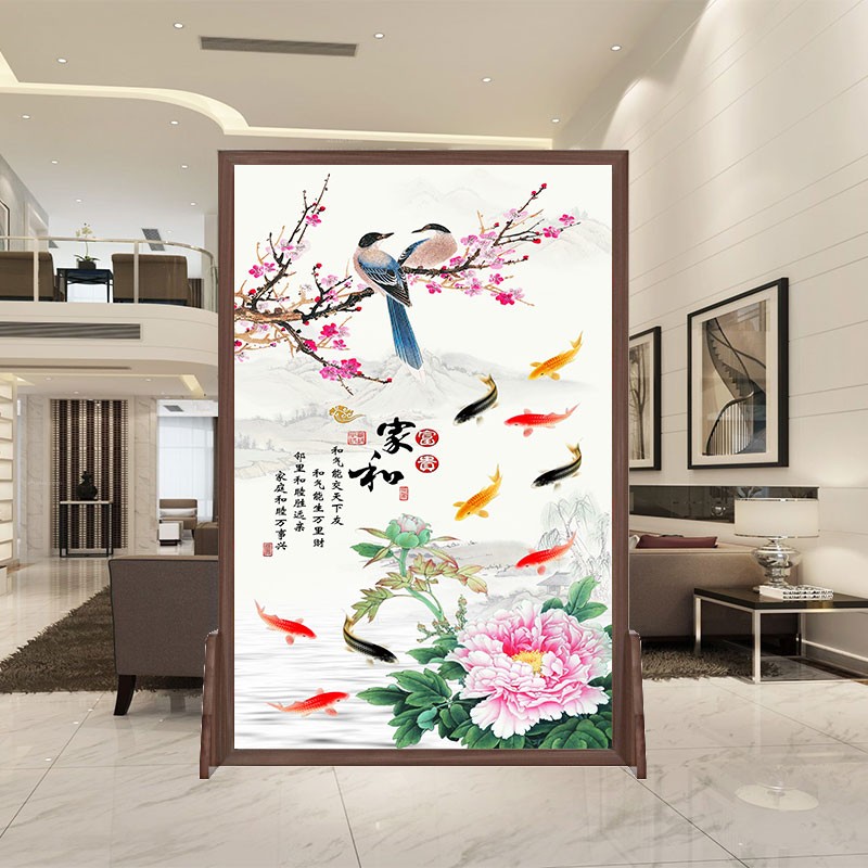 豪有范实木隔断屏风正对入户门遮挡客厅卫生间门风水玄关办公室移动