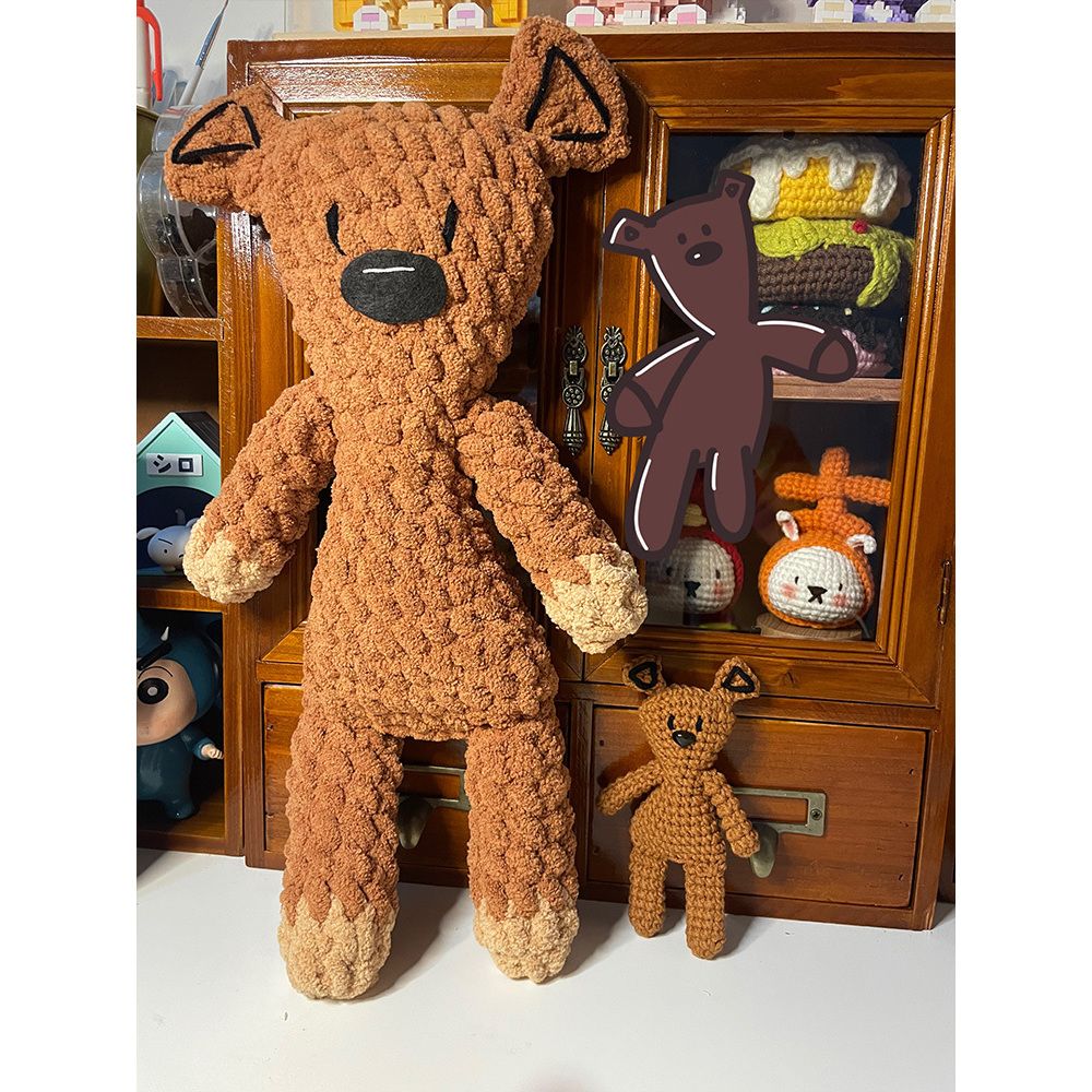 36cm憨豆熊材料包带教程 其它大小