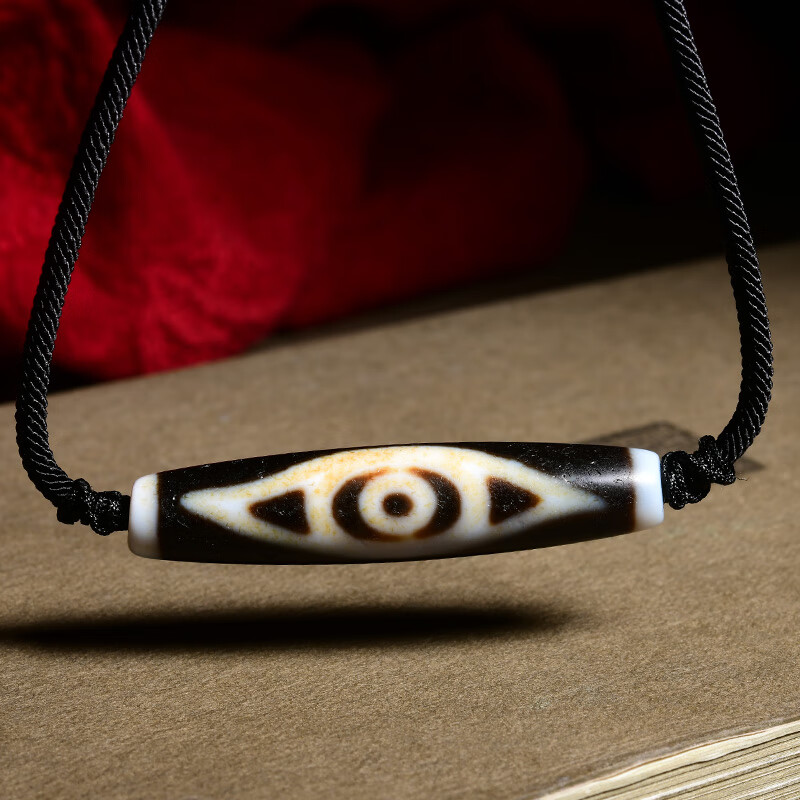 慈灵阁西藏传世天珠真品至纯老料包浆两眼天珠吊坠玛瑙老天珠项链锁骨