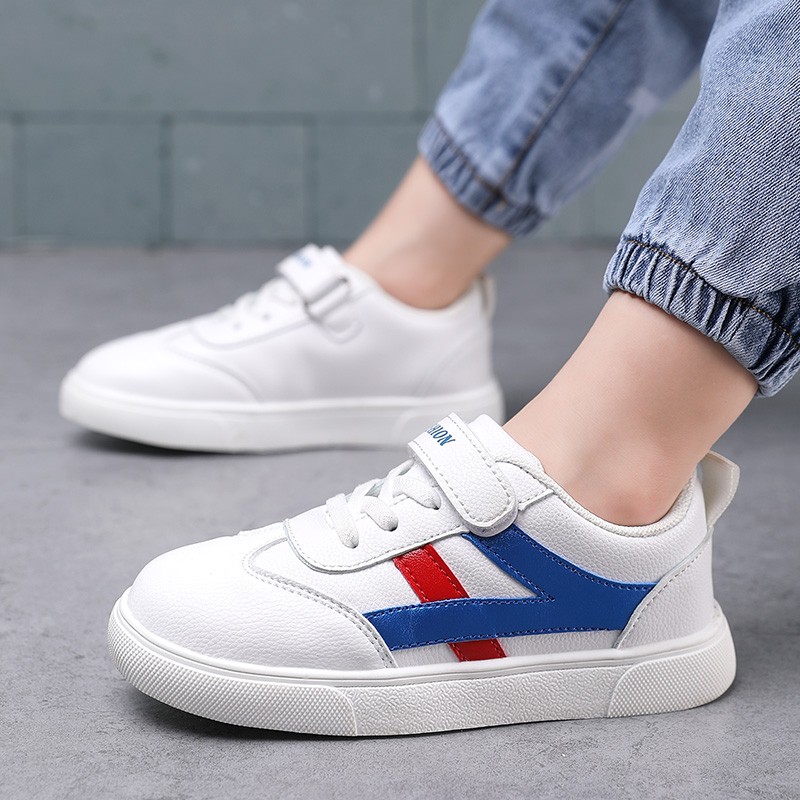 贝天熊童鞋春秋款男童小白鞋软底休闲鞋女童网面鞋透气儿童革面运动鞋 259白兰【革面】 28 内长17.8/脚16.8