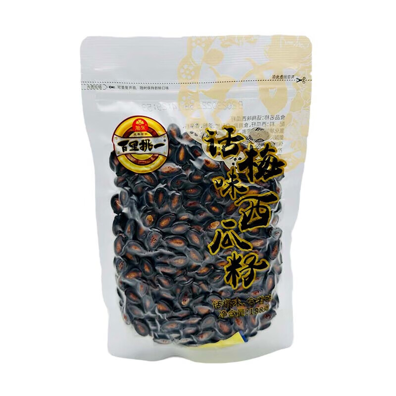 旭东百里挑一话梅味西瓜子 188g/袋 黑瓜子坚果炒货休闲零食 话梅味