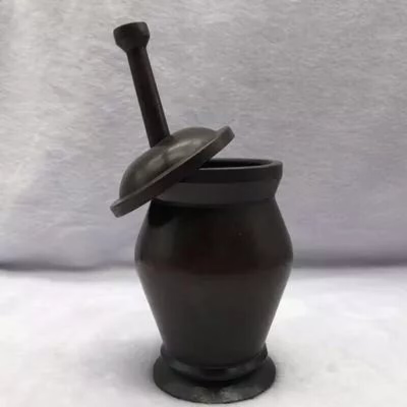 【新款】老式蒜缸子古玩杂项收藏纯铜捣药罐蒜泥家用房用铜捣药罐摆件