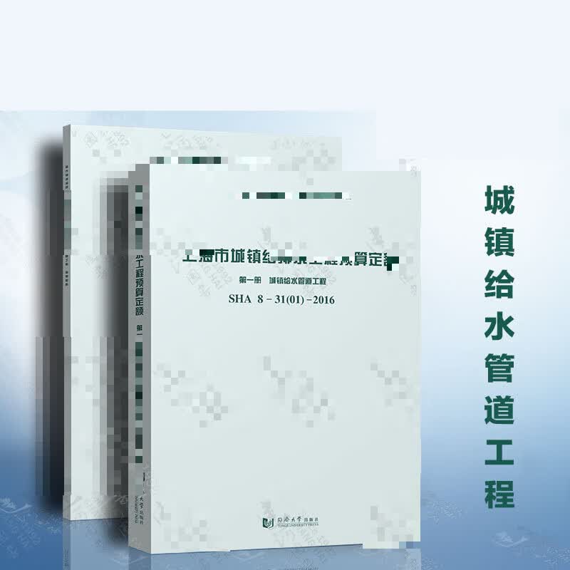 上海市城镇给排水工程预算定额（一二三册） +宣贯材料 城镇给水