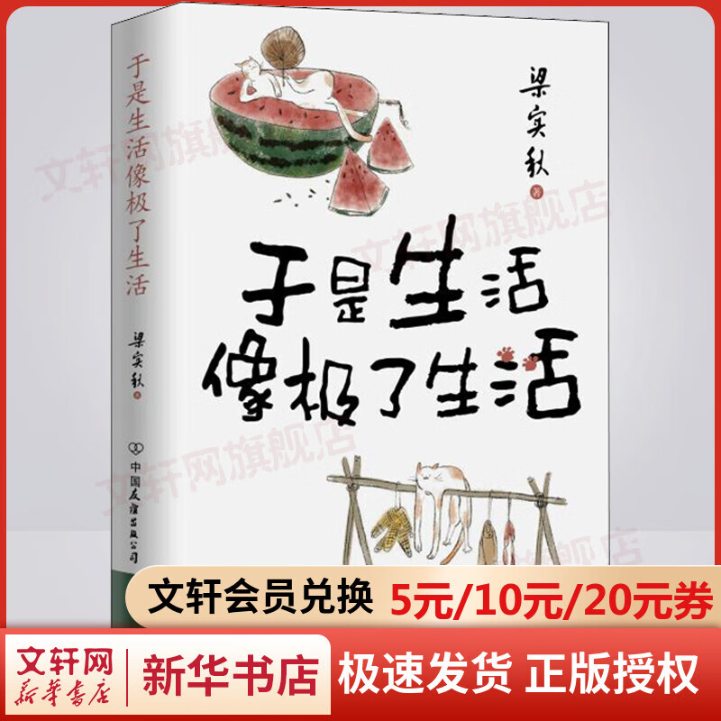 【赠书签+趣味卡】于是生活像极了生活 梁