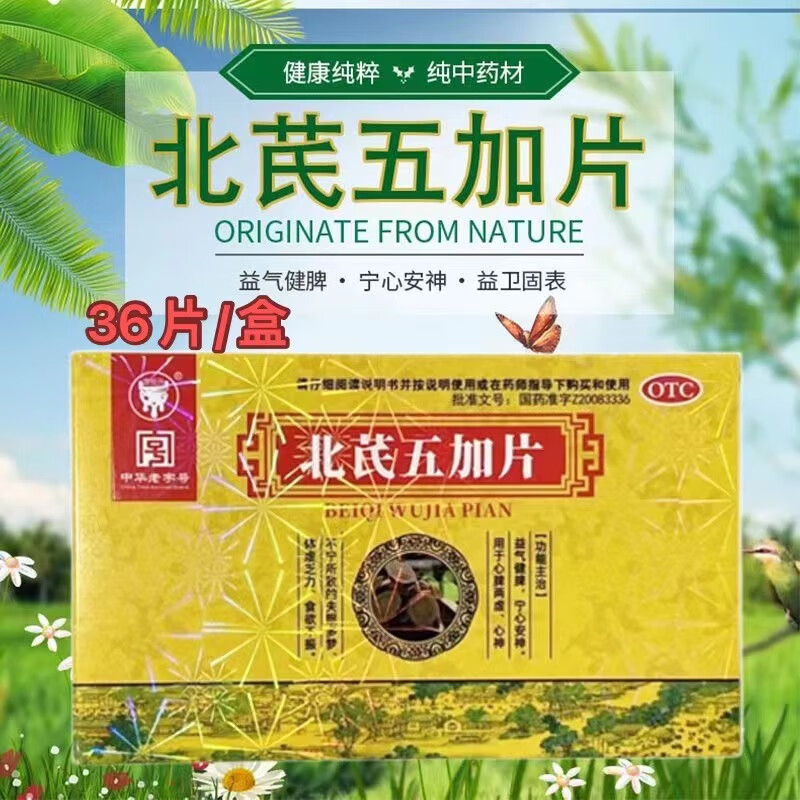 [三懂堂] 北芪五加片 0.3g*36片/盒 益气健脾,宁心安神.