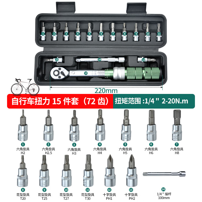 pauline pesery山地自行车扭力扳手预置式可调扭矩s2内