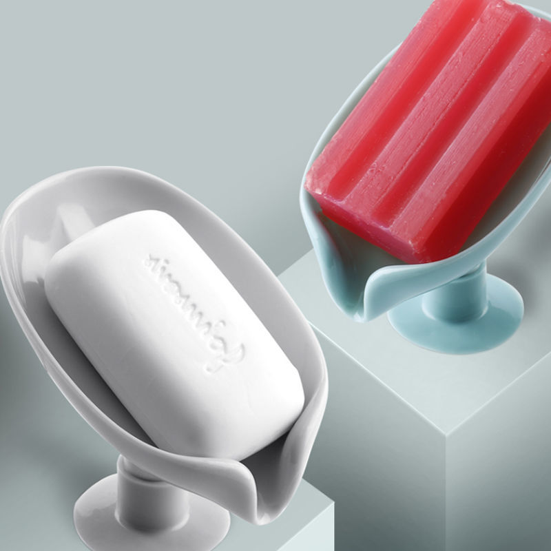 香皂盒创意沥水放肥皂置物架免打孔吸盘个性可爱家用架子浴室神器 高品质#/-太空灰【2个装】