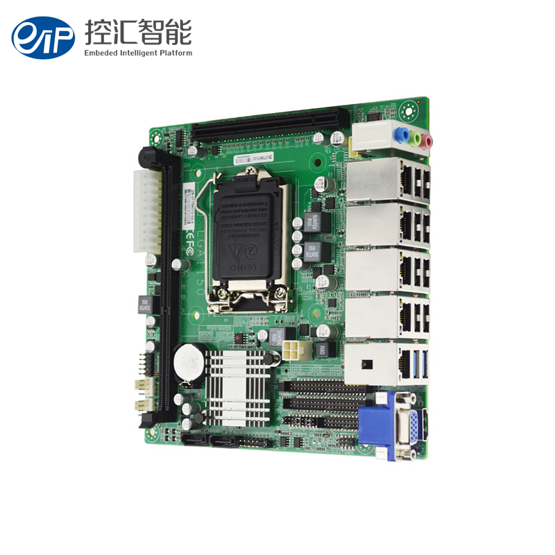 控汇eip eitx-7560多网口主板mini嵌入式工控主板lga1150针4代cpu主板