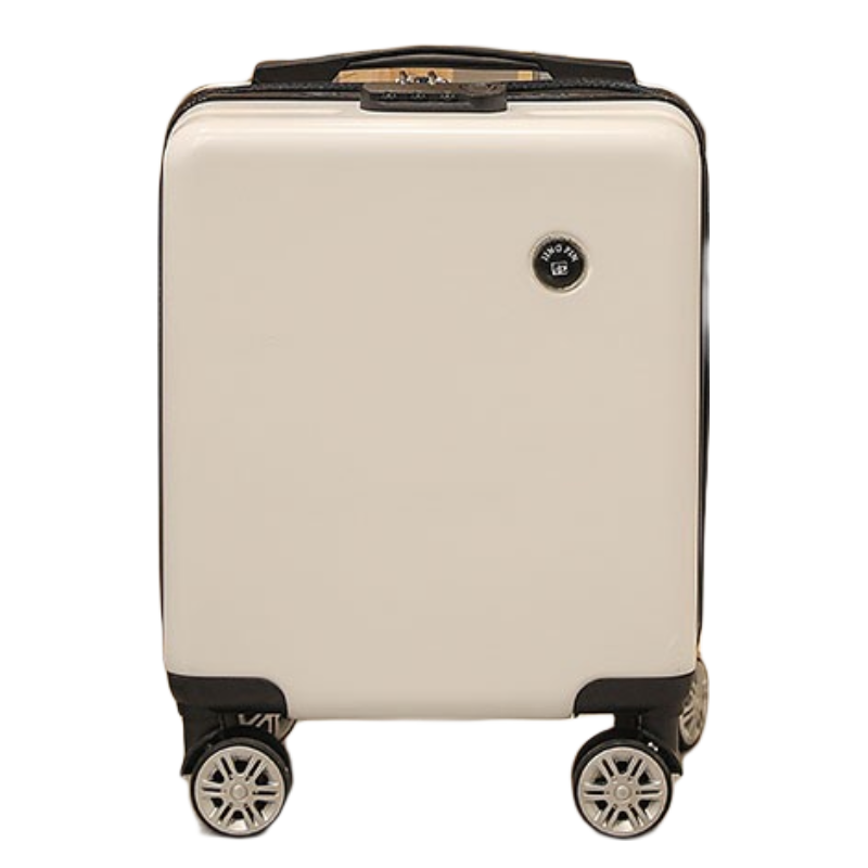 SUKESI时尚航空登机箱迷你小型旅行箱16英寸高铁行李箱静音万向轮可爱儿童拉杆箱学生纯色皮箱 优雅白 18寸  3节拉杆