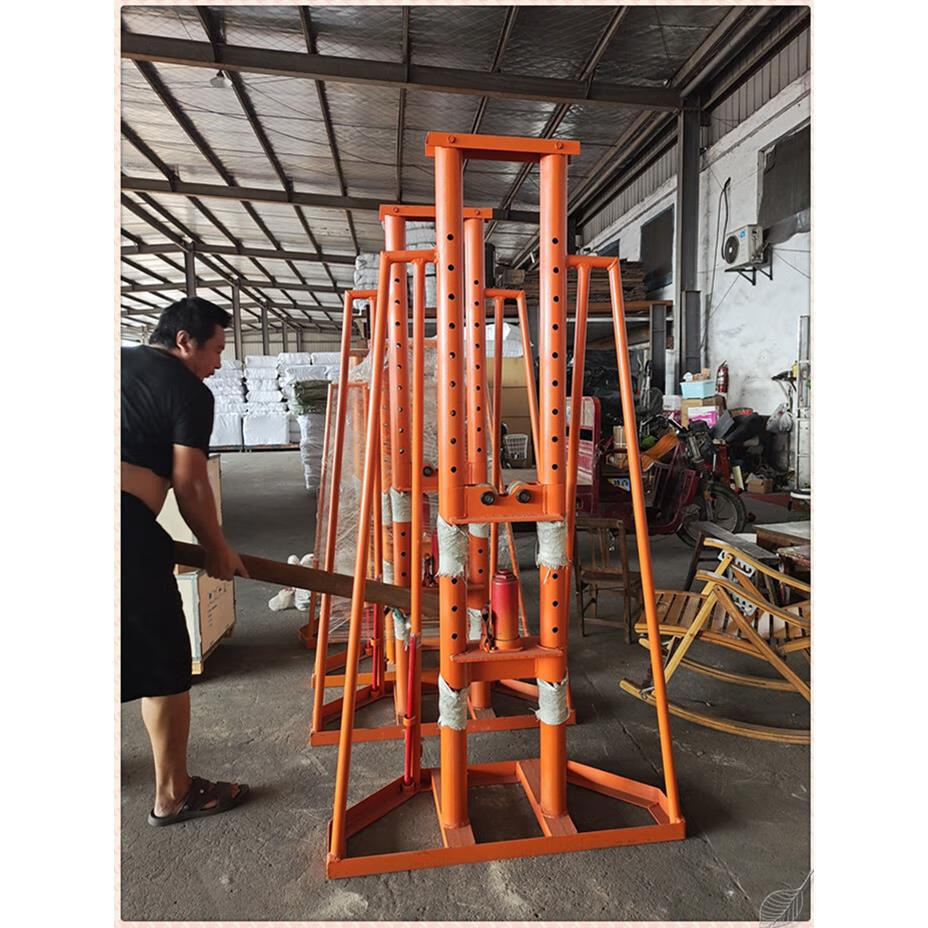 大体加强式电缆带刹车放线架棘轮手扳提升液压放线支架卧式放线盘 10