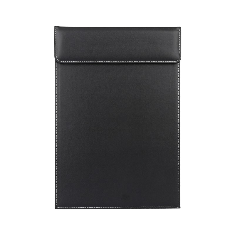 利蓝（LEADLAND）皮革会议夹写字垫板签约文件夹夹板商务办公用品资料夹子书写板垫活页定制LOGO 【咨询定制】A042-A4黑色无笔夹