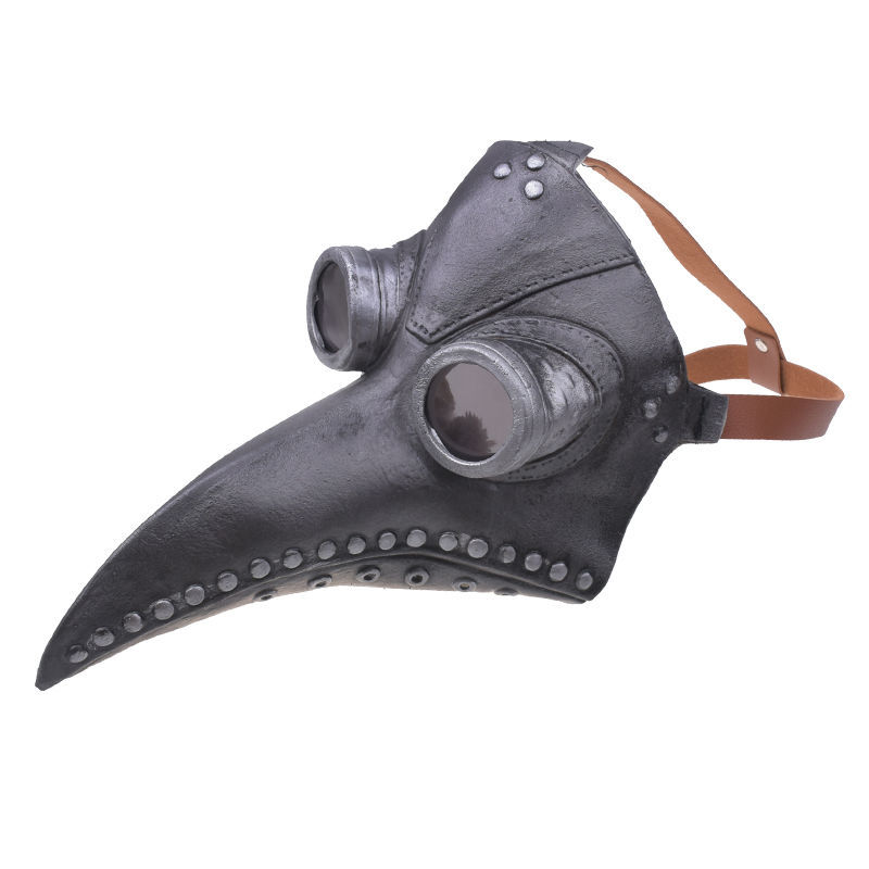 【精选】万圣节哥特鸟嘴面具瘟疫cos装扮舞会用品瘟疫乌鸦嘴头套北极