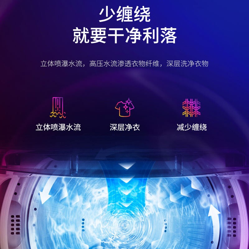 美的（Midea）出品华凌波轮洗衣机全自动 6.5/8/10公斤租房家用 内桶免清洗 立体喷瀑水流 10公斤立方内桶【智能预约】