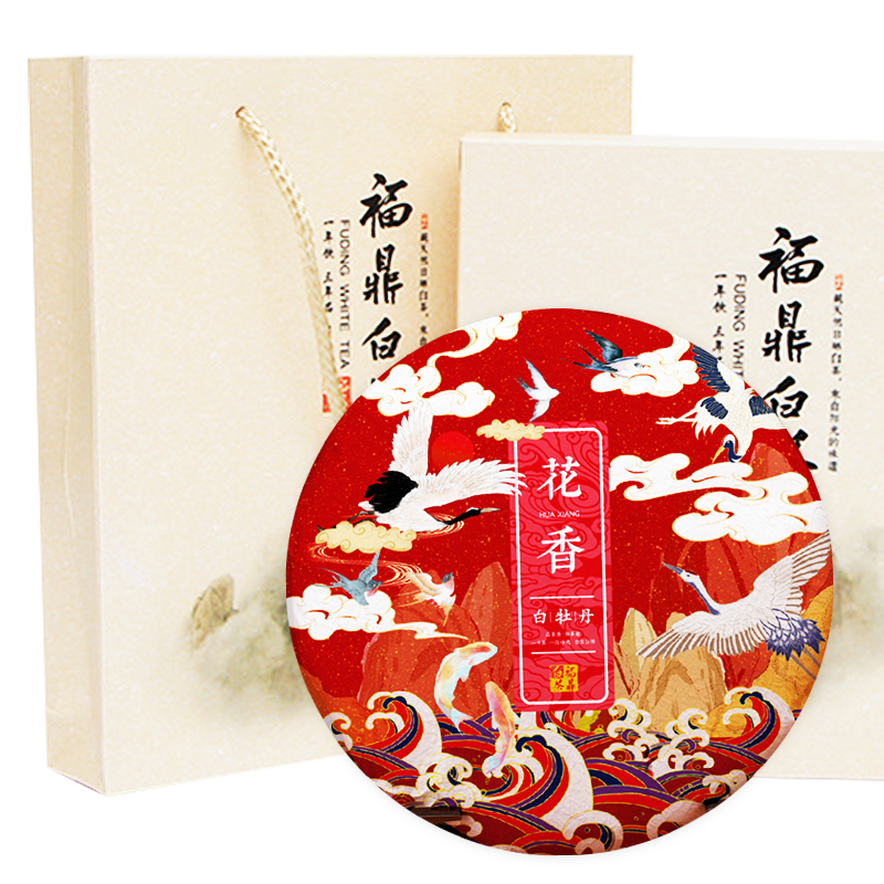 花小茵 茶叶 花香型系列白牡丹白茶巧克力茶饼 150g 礼盒装 150g