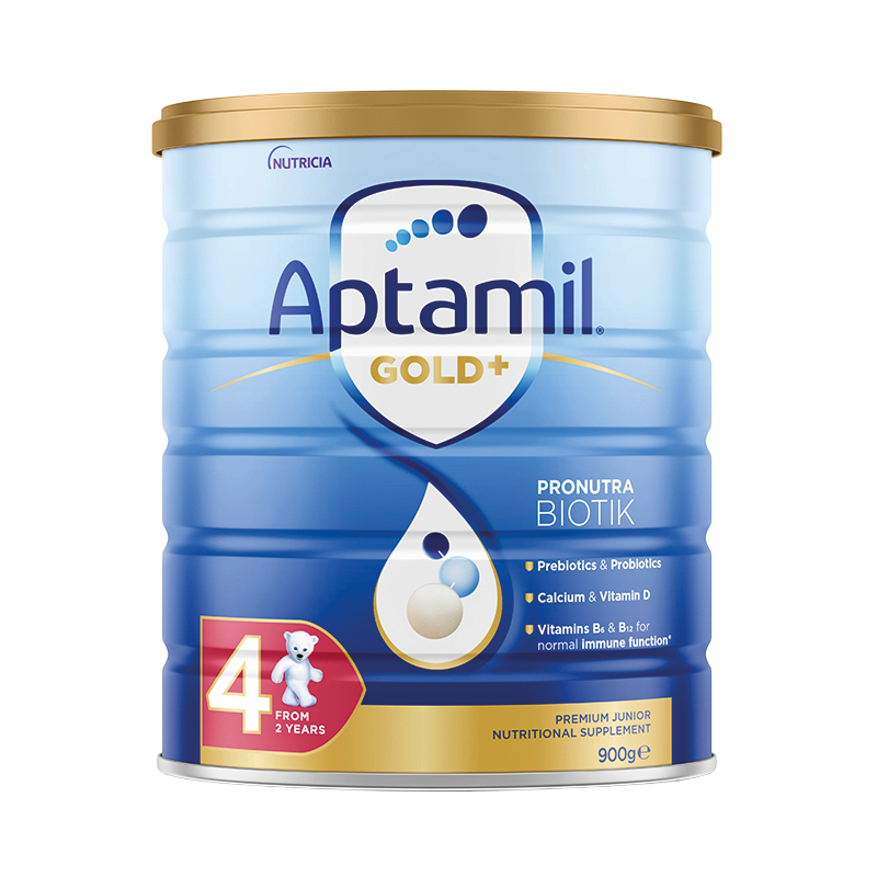 进口超市 新西兰原装进口 澳洲爱他美(Aptamil) 金装版 儿童配方奶粉 4段(24个月以上) 900g
