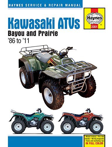 预订 Kawasaki Bayou & Prairie ATVs (86-11) Haynes Repair Manual