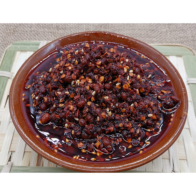 虎钢馋贵州风味豆豉油辣椒非老干妈豆豉辣椒酱比较辣豆丝辣椒酱调料