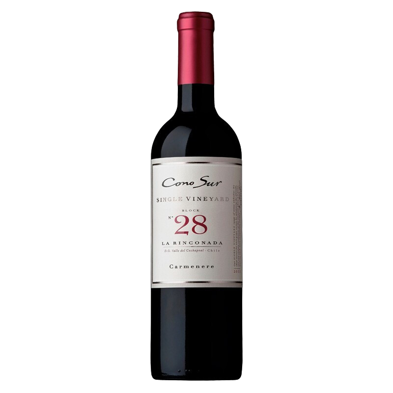 柯诺苏 Cono Sur智利名庄进口红酒 单一园28区 佳美娜干红葡萄酒750ml 单支装