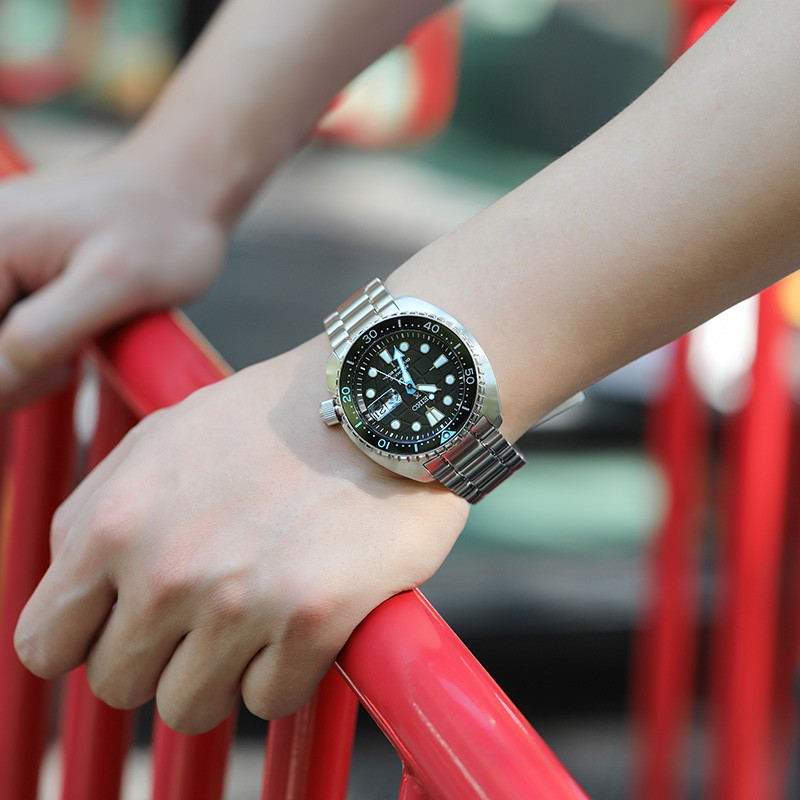 精工(seiko) 手表prospex潜水系列鲍鱼壳200米防水夜光男士钢带机械男