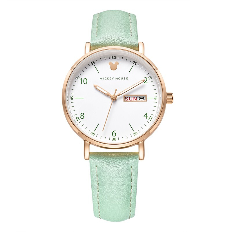 迪士尼(disney)女士手表时尚潮流双日历少女腕表初中高中学生手表女