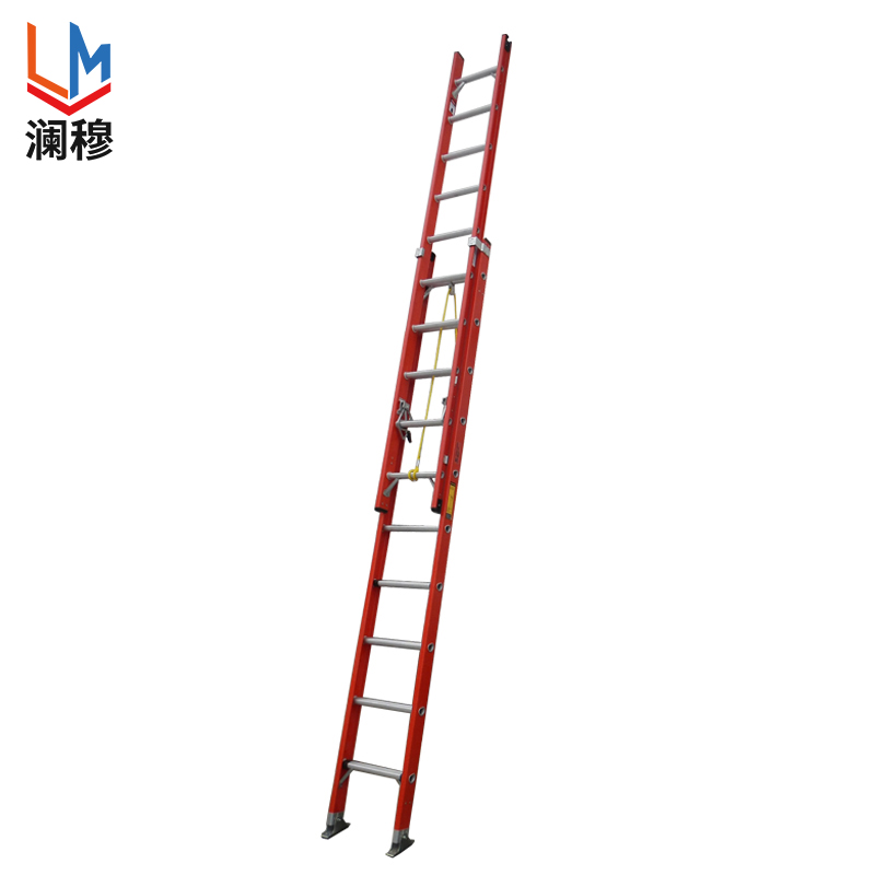 澜穆 绝缘梯子玻璃钢纤维升降伸缩梯电工供电消防加厚工程梯直梯 6.