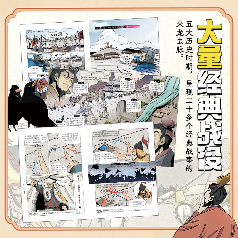 漫画孙子兵法（全5册）孩子的大局观培养指南，十三篇兵法奥义，数十个经典战役，一读就懂的超燃兵家圣典。暑假阅读暑假课外书课外暑假自主阅读暑期假期读物详情图