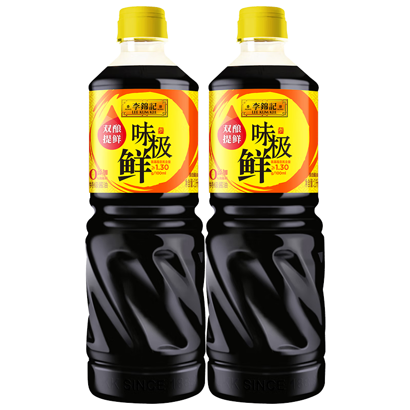 LEE KUM KEE 李锦记 味极鲜 特级酱油 1.2kg*2瓶