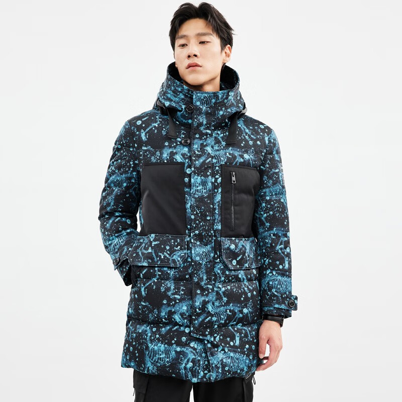 七匹狼【设计师联名款】羽绒服男冬季新款潮流男装外套 001(黑色) XL 175/92A