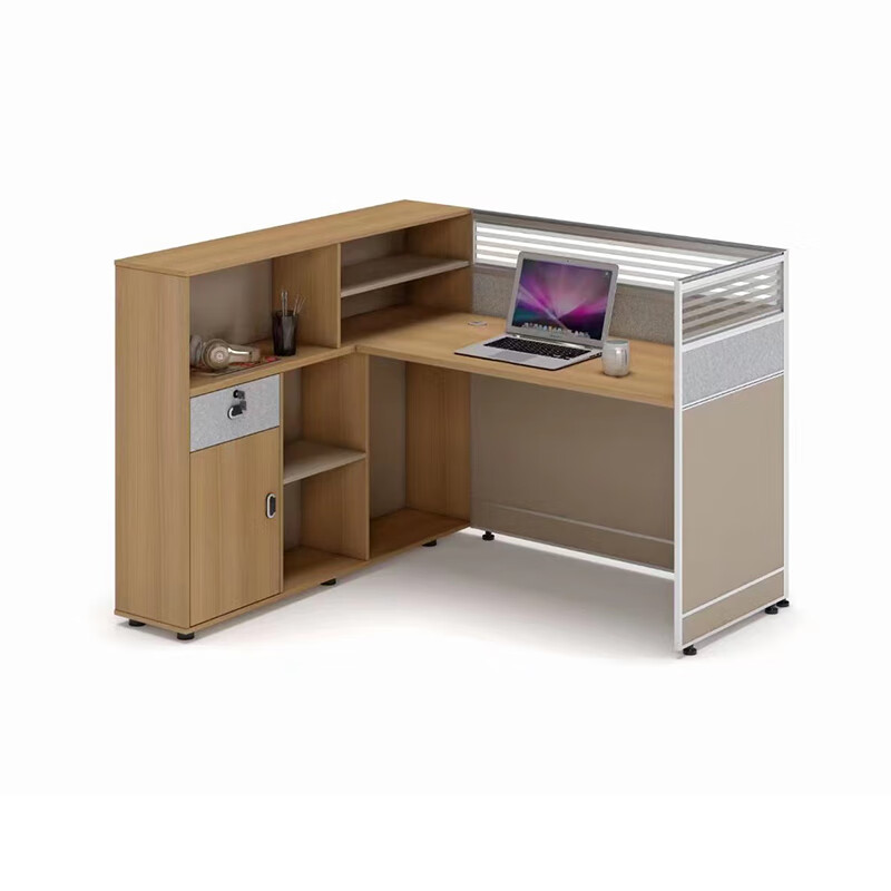 刘氏九鼎现代简约屏风工位 木质屏风桌卡座