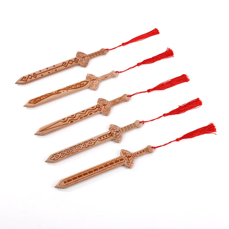 泰瑞格 桃木剑汽车挂件 木质工艺品家居摆件 迷你汽车挂饰桃木