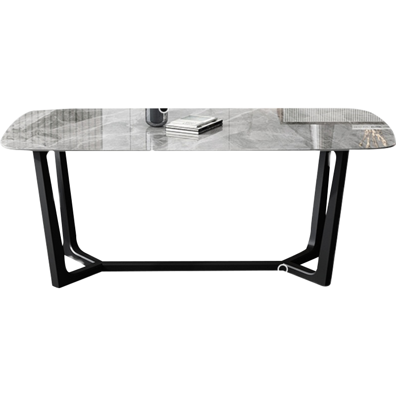 麦纪 意式岩板餐桌ins风简约小户型饭桌6人家用网红北欧现代餐桌椅组合 岩板餐桌【1.3*0.7】 一桌四椅【CMA认证十年质保】