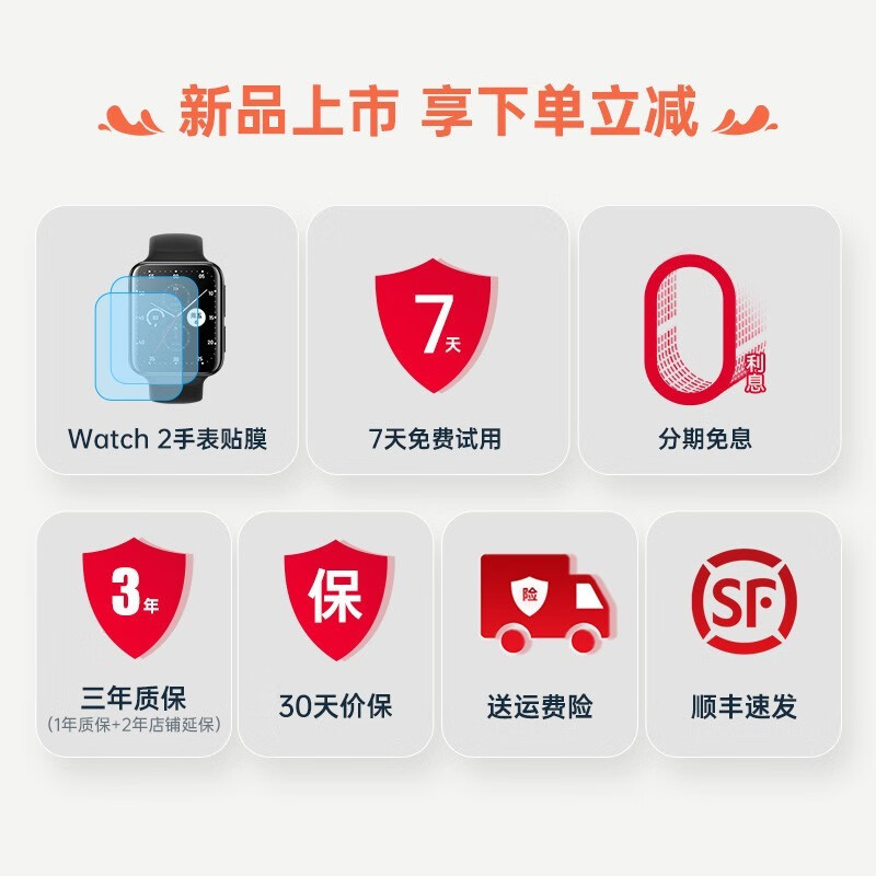 OPPO Watch 2 系列全智能手表男女 运动电话手表 心率检测/eSIM独立通信 通用华为苹果 42MM （蓝牙版）铂黑