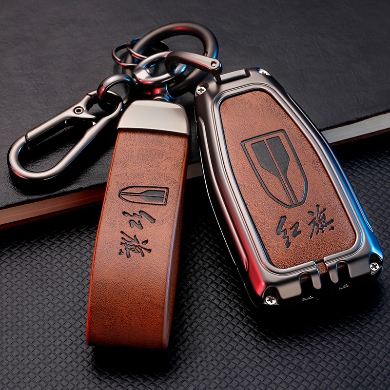 创勋(chuangxun)适用一汽红旗hs5钥匙套hs7h9 e-hs9汽车h5 h6包e-hs3