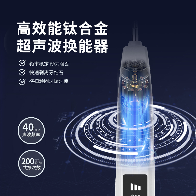 爱尔创 牙结石去除器超声波洁牙器洁牙仪洗牙器电动家用去牙结石溶解神器牙垢清除器烟渍茶渍牙齿清洁器 白 含（漱口水+消毒棉片1盒+牙线棒1盒） 洁净牙齿