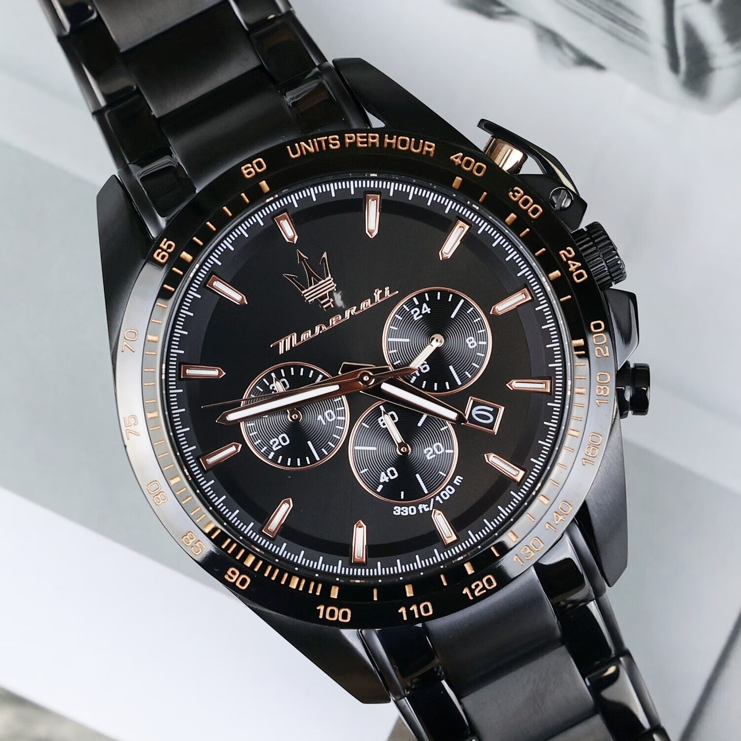 玛莎拉蒂运动手表男黑武士轻奢潮流防水大表盘时尚男表学生生日新年礼物 【爆款】经典武士黑 R8873612048