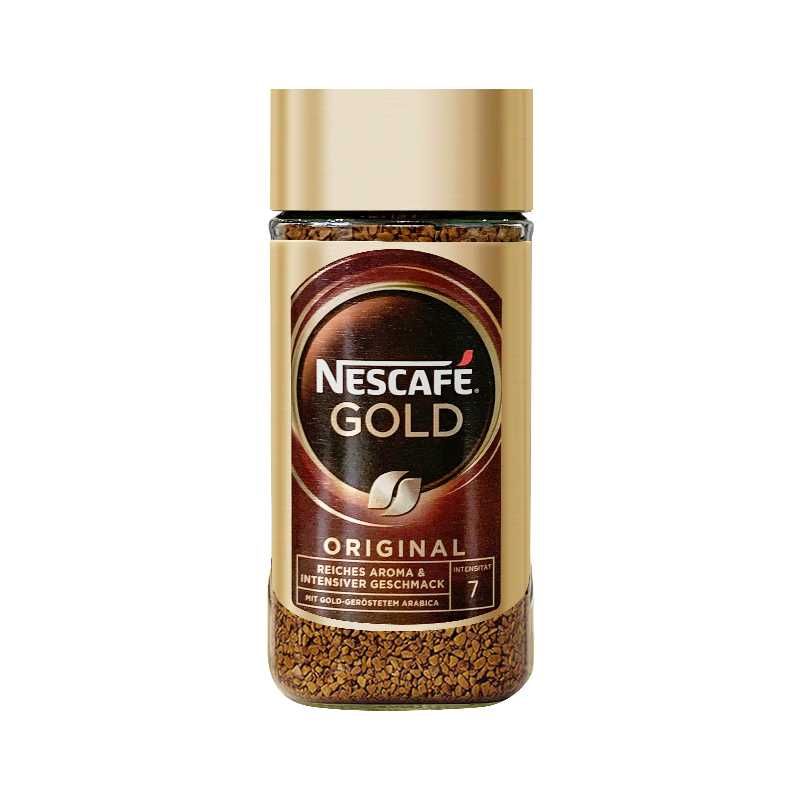 原装进口雀巢冻干速溶咖啡可冷冲自制拿铁原料 雀巢金牌咖啡200g*1瓶