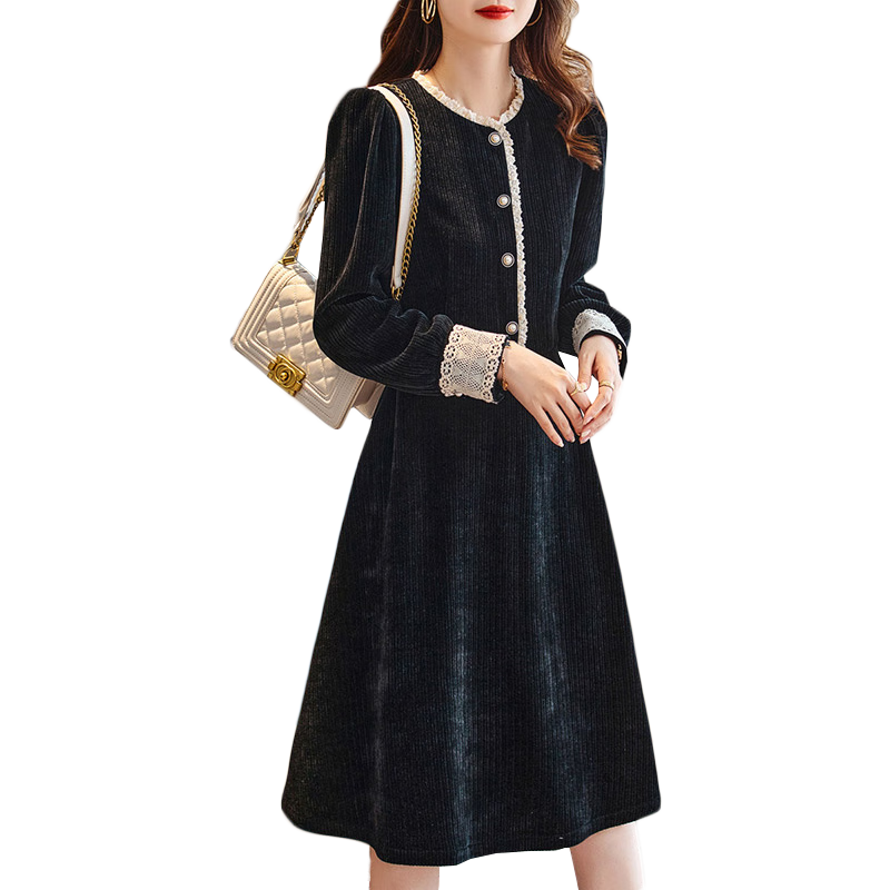 ���ڲ�����ɯ�ݶ��޴���Ůװ����ȹ�ﶬ��Ʒ��mm�������ݿ��ڶ���������С��ȹ17820 ��ɫ-���� 2XL����120-140�ﴩ��