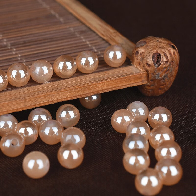 馨公主 珍珠玛瑙散珠手工编织配件 翡翠diy串手链项链毛衣链圆珠子