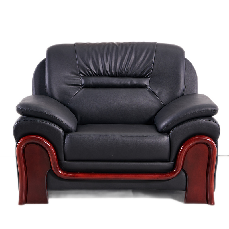 卡奈登 办公沙发 办公室用会客沙发 商务接待洽谈沙发茶几组合简约西皮沙发 皮质沙发 单人位 QDSF020