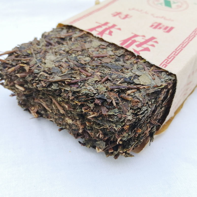 新疆砖茶湘益特制茯砖茶黑茶砖茯茶奶茶配料300克 1块