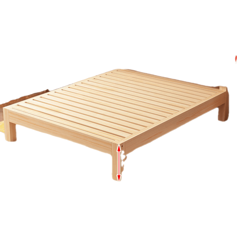 风实宸木 床实木床双人床1.8米松木单人现代简约公寓卧室家具大床婚床 40高【标准款加厚加固】 1000mm*1900mm