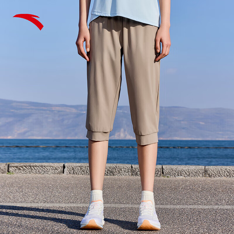 安踏(anta)冰肤|运动七分裤女2024夏季户外宽松凉感百搭休闲运动中裤