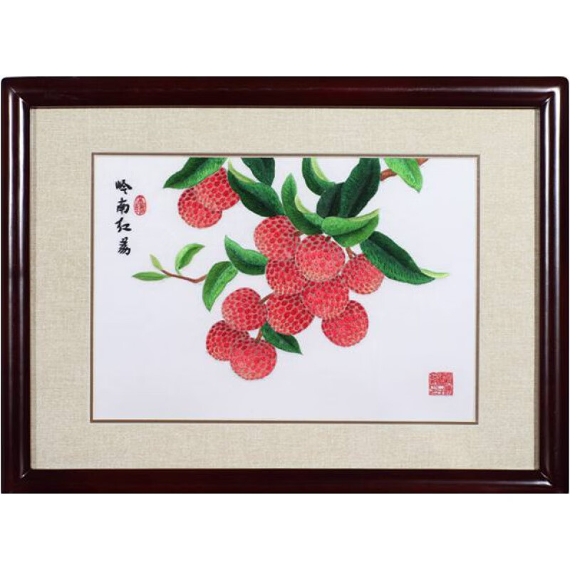 歌迪广绣挂画纯手工刺绣四大名绣粤绣广州旅游手顺岭南广府礼品蝴蝶绣