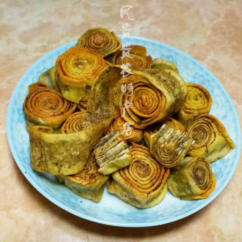 友军甘肃民勤特产灶卷迷你胡麻盐卷卷烤花卷健康休闲小吃1斤35个 1斤