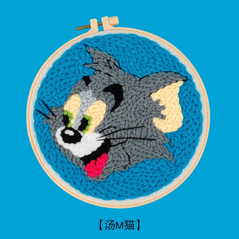 meet lemon) 俄罗斯戳戳绣卡通戳戳乐毛线画diy儿童手工材料包含教程