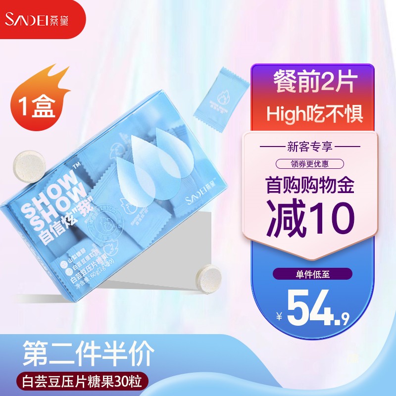 SANDEI桑黛:减肥塑身必备,白芸豆阻断剂压片糖果价格走势