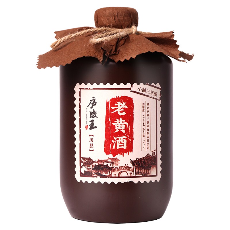 庐陵王房县黄酒老黄酒半干型740ml*6瓶提湖北特产送礼佳品春节年货